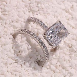 Lilizr Diamond Cut Lab-Created Gemstone Ring Sz 5